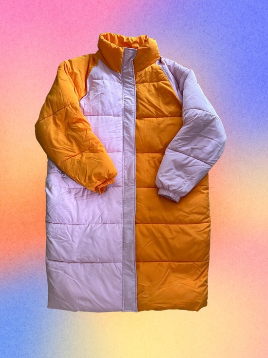 ICHI Jackets & Blazers - ICHI - PUFFER JACKET IN PINK AND ORANGE